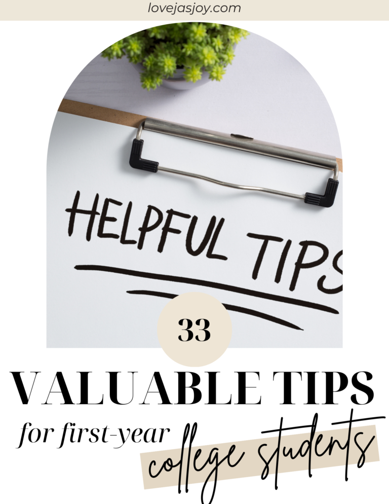 33 valuable tips for first year college students