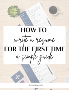 how to write a resume for the first time