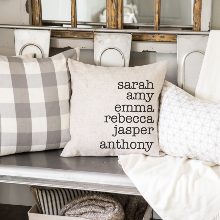 Christmas Gift Ideas, Unique Gift for Friends Who Have Everything, Monogrammed Throw Pillow