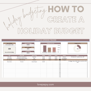 Create a Holiday Budget